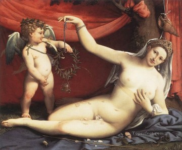  Venus Obras - Venus y Cupido 1540 Renacimiento Lorenzo Lotto